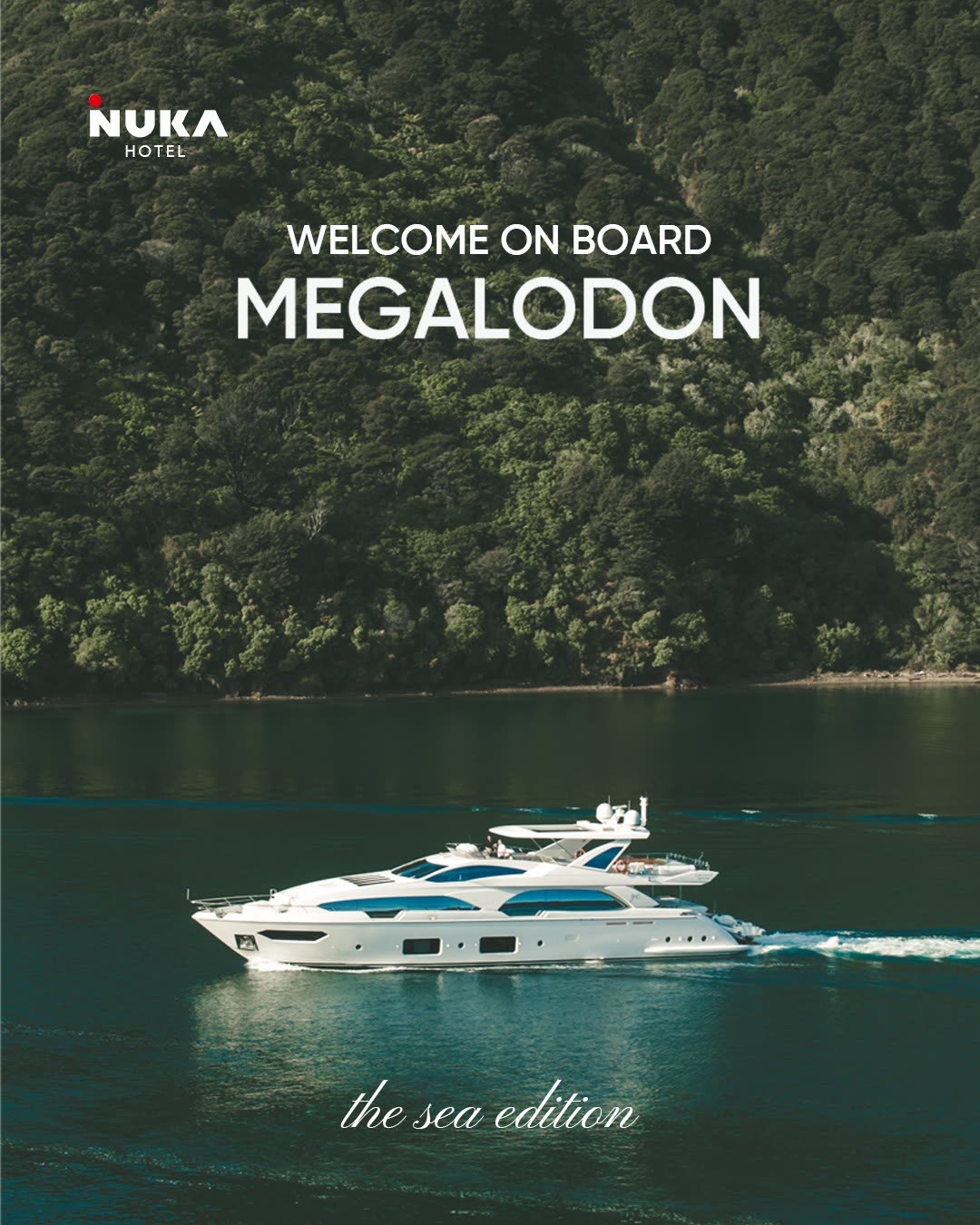 Welcome on board Megalodon — the sea edition cover, the yacht under way